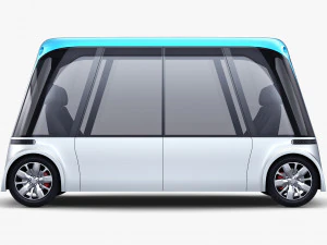 electric unmanned city bus v 1 3D Model