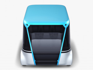 electric unmanned city bus v 1 3D Model