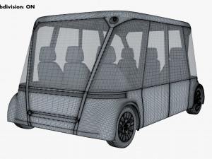 electric unmanned city bus v 1 3D Model