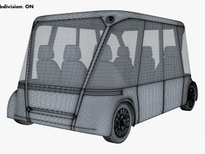 electric unmanned city bus v 1 3D Model