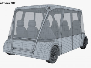 electric unmanned city bus v 1 3D Model