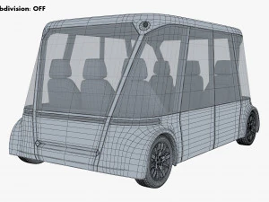 electric unmanned city bus v 1 3D Model