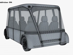 electric unmanned city bus v 1 3D Model