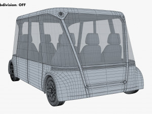 electric unmanned city bus v 1 3D Model