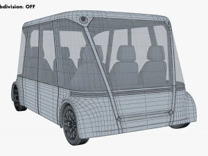 electric unmanned city bus v 1 3D Model