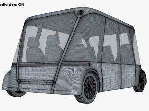 electric unmanned city bus v 1 3D Model