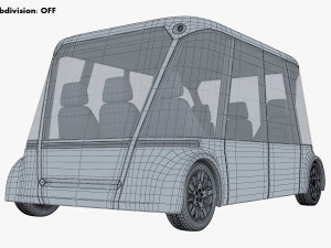electric unmanned city bus v 1 3D Model