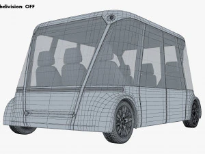 electric unmanned city bus v 1 3D Model