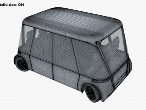 electric unmanned city bus v 1 3D Model