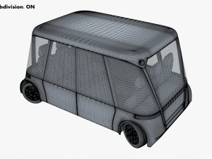electric unmanned city bus v 1 3D Model