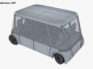 electric unmanned city bus v 1 3D Model