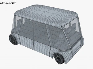electric unmanned city bus v 1 3D Model