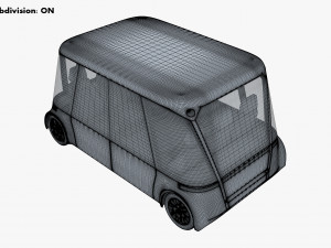 electric unmanned city bus v 1 3D Model