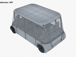electric unmanned city bus v 1 3D Model