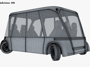 electric unmanned city bus v 1 3D Model