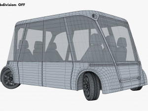 electric unmanned city bus v 1 3D Model