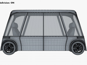 electric unmanned city bus v 1 3D Model