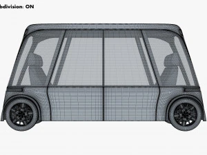 electric unmanned city bus v 1 3D Model