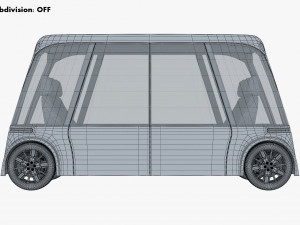 electric unmanned city bus v 1 3D Model