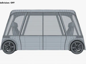 electric unmanned city bus v 1 3D Model