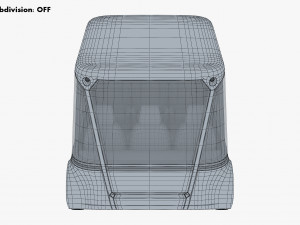 electric unmanned city bus v 1 3D Model