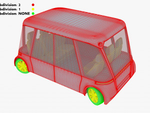 electric unmanned city bus v 1 3D Model