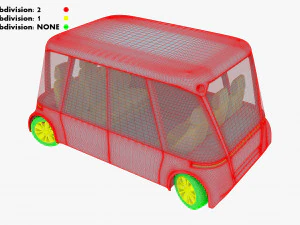 electric unmanned city bus v 1 3D Model