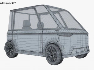 generic compact city car v 1 3D Model
