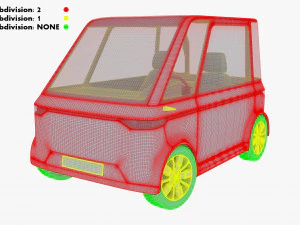 generic compact city car v 1 3D Model