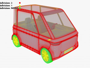 generic compact city car v 1 Modèle 3D