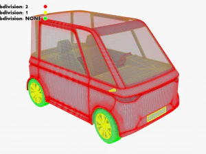 generic compact city car v 1 3D Model