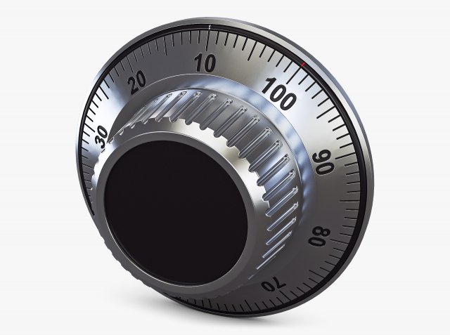 rotation mechanical code disk lock v 1 3D 모델 .c4d .max .obj .3ds .fbx .stl .blend 