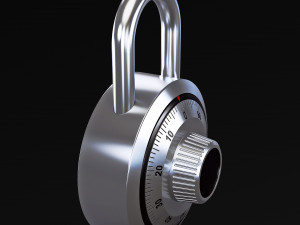 dial combination padlock v 1 3D 模型