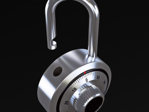 dial combination padlock v 1 3D 模型