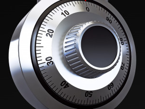 dial combination padlock v 1 3D 模型