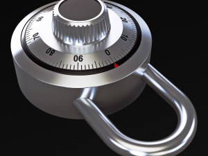 dial combination padlock v 1 3D 模型