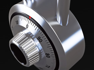 dial combination padlock v 1 3D 模型