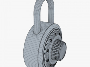 dial combination padlock v 1 3D 模型