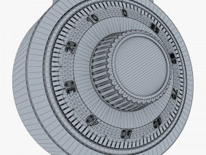 dial combination padlock v 1 3D 模型