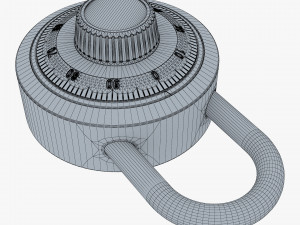 dial combination padlock v 1 3D 模型