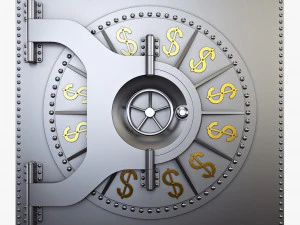 bank vault door v 2 3D Model