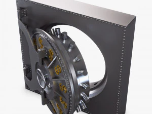 bank vault door v 2 3D Model