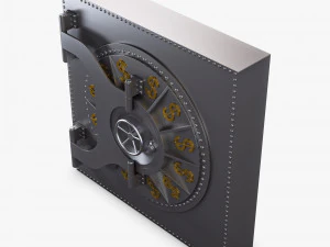 bank vault door v 2 3D Model