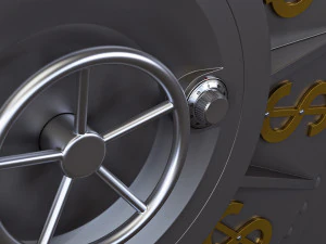 bank vault door v 2 3D Model