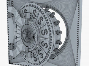 bank vault door v 2 3D Model