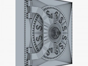bank vault door v 2 3D Model
