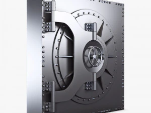 bank vault door v 3 3D Model