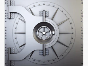 bank vault door v 3 3D Model