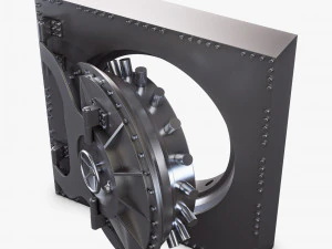 bank vault door v 3 3D Model