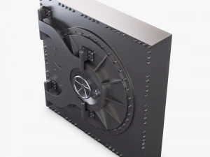 bank vault door v 3 3D Model